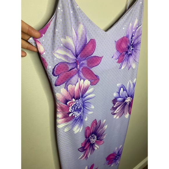 2B Clothing Slip floral dress NWT side slit - Picture 3 of 11